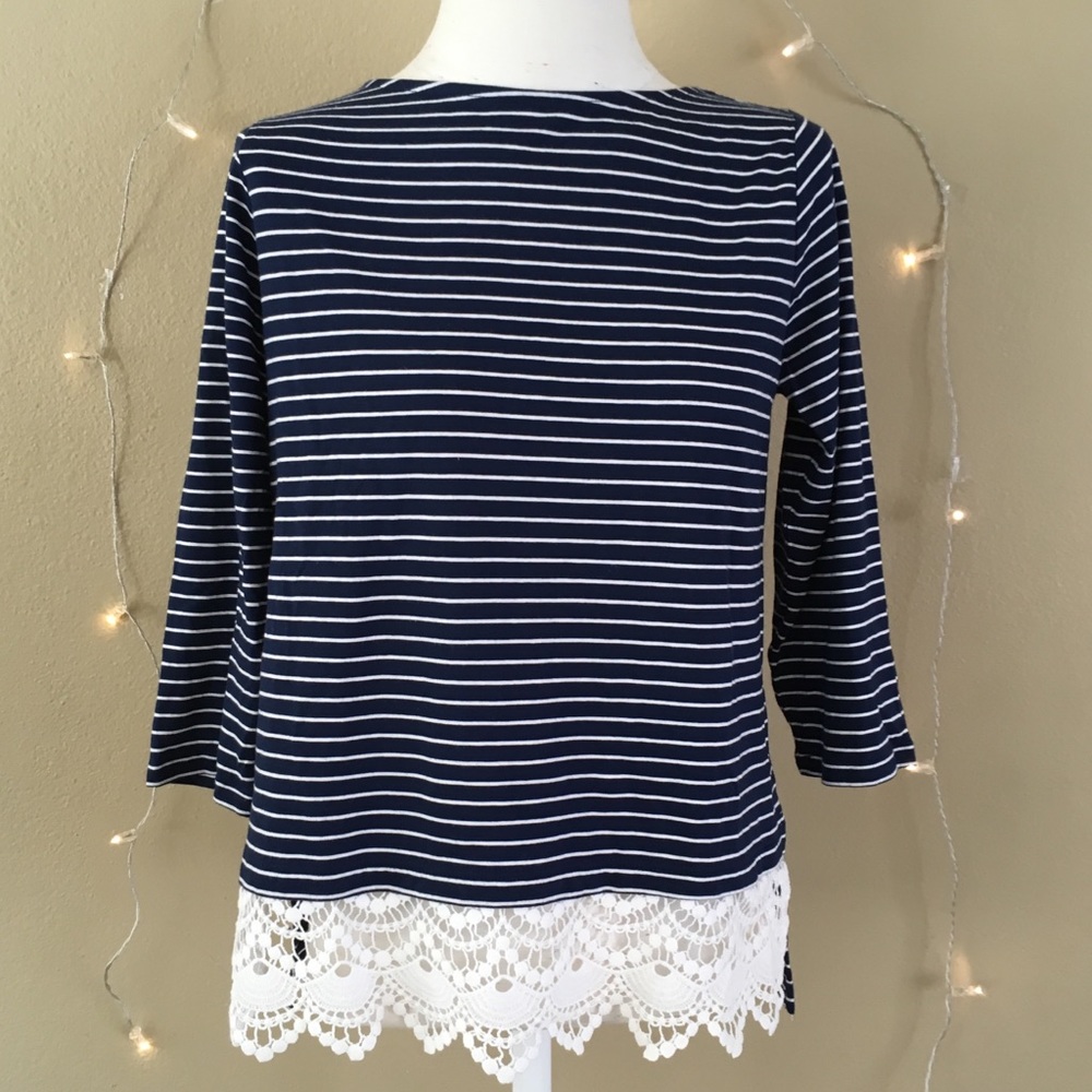 brand new white laced long sleeve top size small